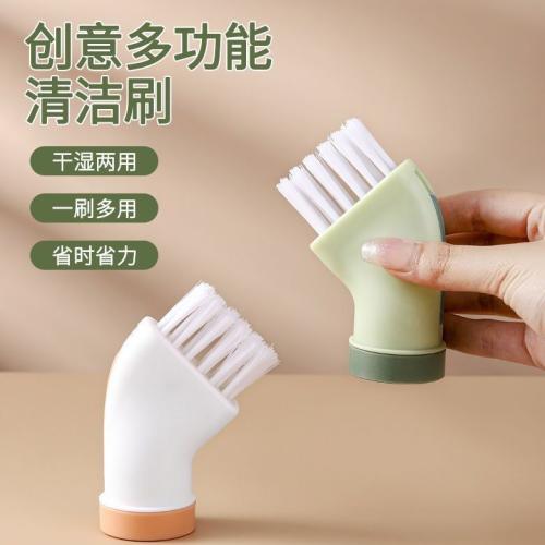 多功能清洁刷可连接矿泉水瓶干湿两用扁头刷子