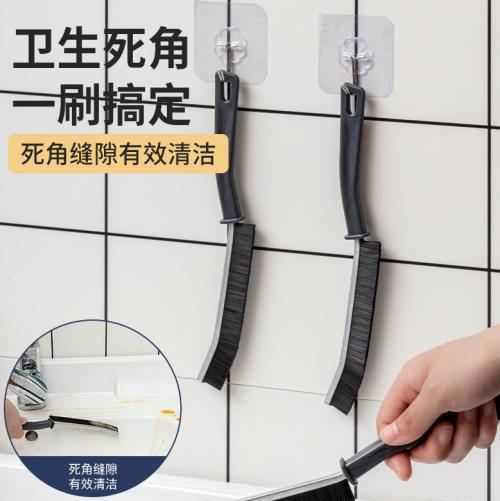 浴室卫生间厕所长柄清洁硬毛刷子清洗家用缝隙刷