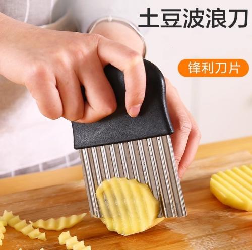 波纹刀狼牙土豆刀切土豆波浪刀切菜花式切条器